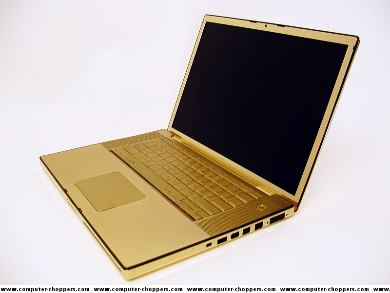 MacBook de oro y diamantes, cortesía de Computer Choppers Bitslab